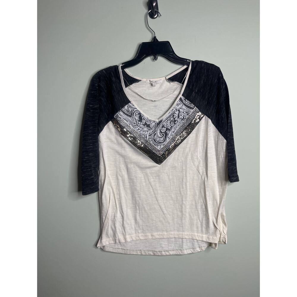 Miss Me Embellished Beige top Medium